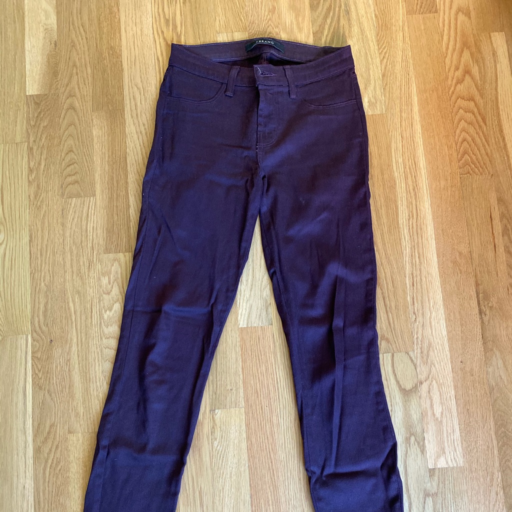 J Brand Dark Plum Skinny Denim